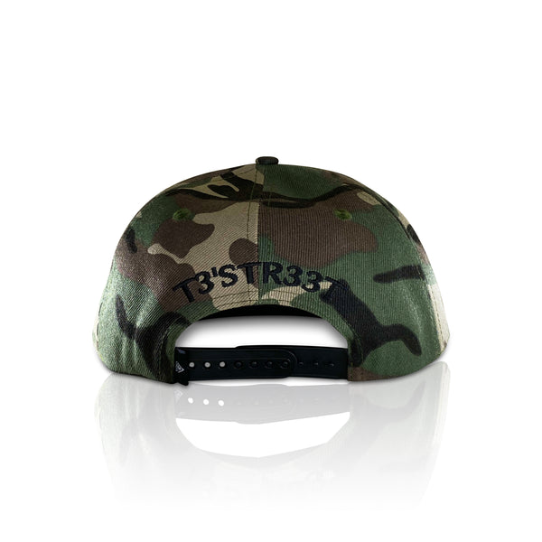 Green Camo Snapback Cap